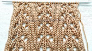 Лаконичный ажурный узор 💕 Простой узор спицами для начинающих