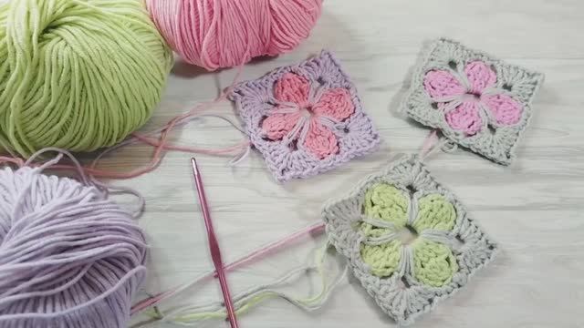 Мотив крючком для детского одеяла 🌸 - Вязание крючком простые узоры