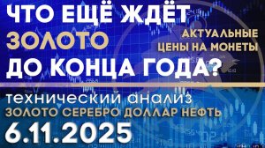 Анализ рынка золота, серебра, нефти и доллара 06 ноября 2025 г