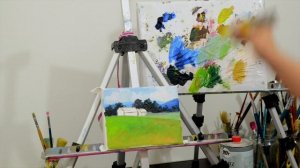 №1 Пейзажные этюды маслом. 3 цвета + белила. Работа с ограниченной палитрой