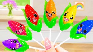 Мультики для детей про мини-выпечки. Рецепт разноцветного кукурузного желе🌽. Мультики для малышей.