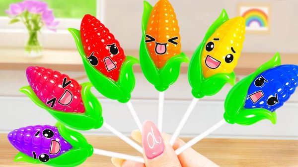 Мультики для детей про мини-выпечки. Рецепт разноцветного кукурузного желе🌽. Мультики для малышей.