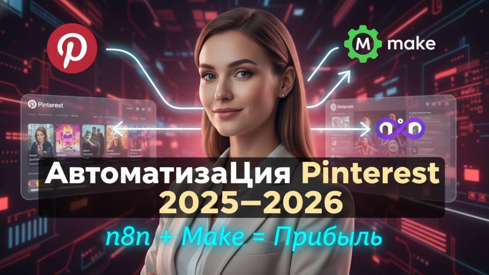 Автоматизация Pinterest через N8n + Make — автопостинг 2025 - 2026 | Pinterest AI система контента