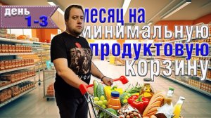 Месяц на минимальную продуктовую корзину 8500 рублей. День1-3.
