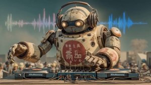 Robot DJ Drops Killer Synthwave Beats - Retro Futurism Vibes 🎶-(1080p30)