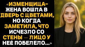 Жена-изменщица вошла с цветами, но увидев, что исчезло со стены, побледнела от ужаса.