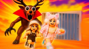 ПОБЕГ ОТ ЛОСЯША ИЗ 99 НОЧЕЙ В ЛЕЧУ РОБЛОКС ВМЕСТЕ С БАТТЕРС!