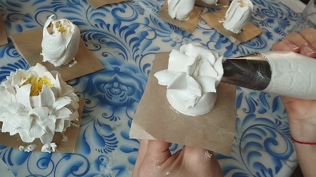 Мастер класс для новичков! Как сделать георгин и гортензию из зефира! 😘 смотреть онлайн