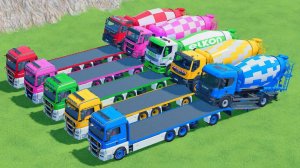 Катаемся на крутых разноцветных машинках и грузовиках из мультиков для детей №2