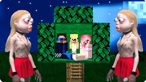 😳ПОСТРОИЛИ ДОМ на ДЕРЕВЕ и Пережили НОЧЬ Против СТРАННАЯ СОСЕДКА в МАЙНКРАФТ! НУБИК