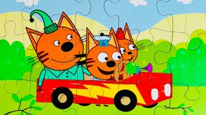 Три кота пазл 🧩 Видео для детей | Мультики с игрушками | Ютюбик kids