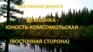 Железная дорога Демьянка - Чумбулут - Юность-Комсомол. (вид из окна поезда, вост. сторона) (СВЖД)