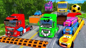 Мультики про машинки! Большие машины! Тяжелые грузовики! Машинки летают и прыгают Мультики для детей