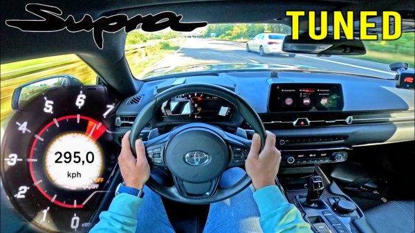 TOYOTA SUPRA A90 на ЧИПЕ ВАЛИТ по АВТОБАНУ AutoTopNL