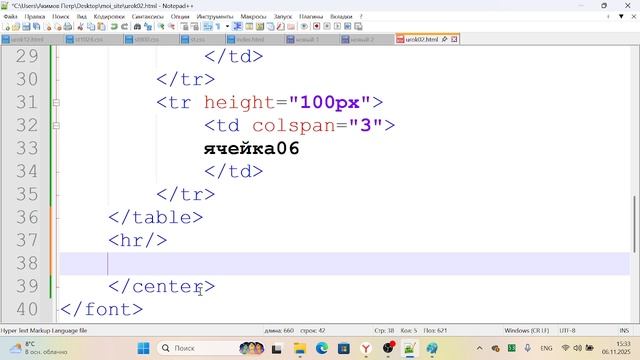 Верстка таблиц в html смотреть онлайн