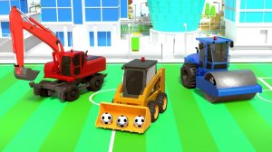 МУЛЬТИК МАШИНКИ ВИДЕО ПРО МАШИНКИ СТРОЯТ ФУТБОЛЬНОЕ ПОЛЕ МУЛЬТФИЛЬМЫ ЦВЕТНЫЕ МАШИНКИ ИГРУШКИ МАШИНКИ