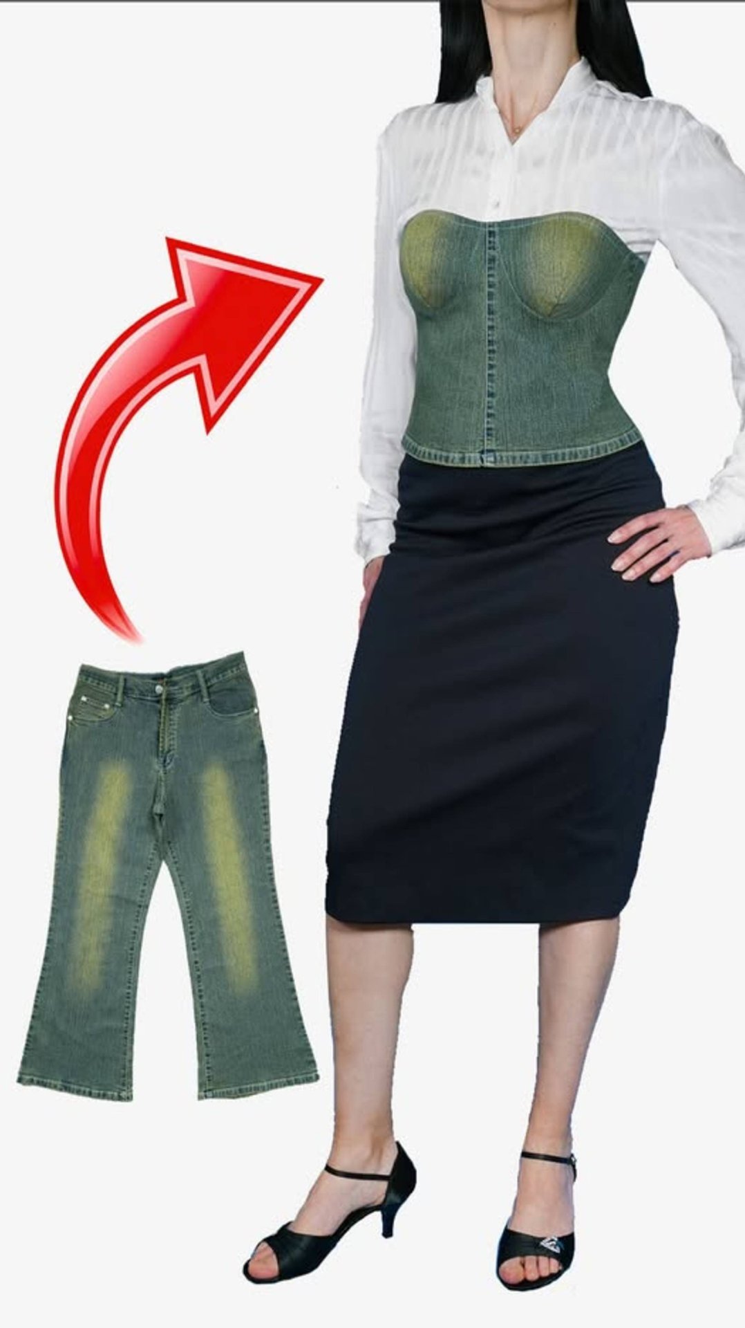 Как превратить старые джинсы в модный корсет своими руками, идеи для секонд-хенда MiARTi Лаборатория