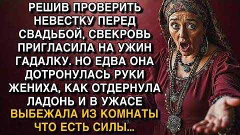 РЕШИВ ПРОВЕРИТЬ НЕВЕСТКУ ПЕРЕД СВАДЬБОЙ, СВЕКРОВЬ ПРИГЛАСИЛА НА УЖИН ГАДАЛКУ. А ЕДВА ОНА ДОТРОНУЛАС смотреть онлайн