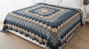 Красивый ажурный мотив крючком для пледа 🌸 - Вязание крючком легкие узоры