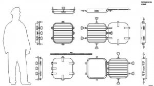 Вентиляционный люк B. Чертёж. Air door B. Drawings.