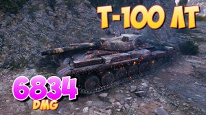 Т-100 ЛТ - 6 Фрагов 6.8K Урона • Шустрый! • Мир Танков