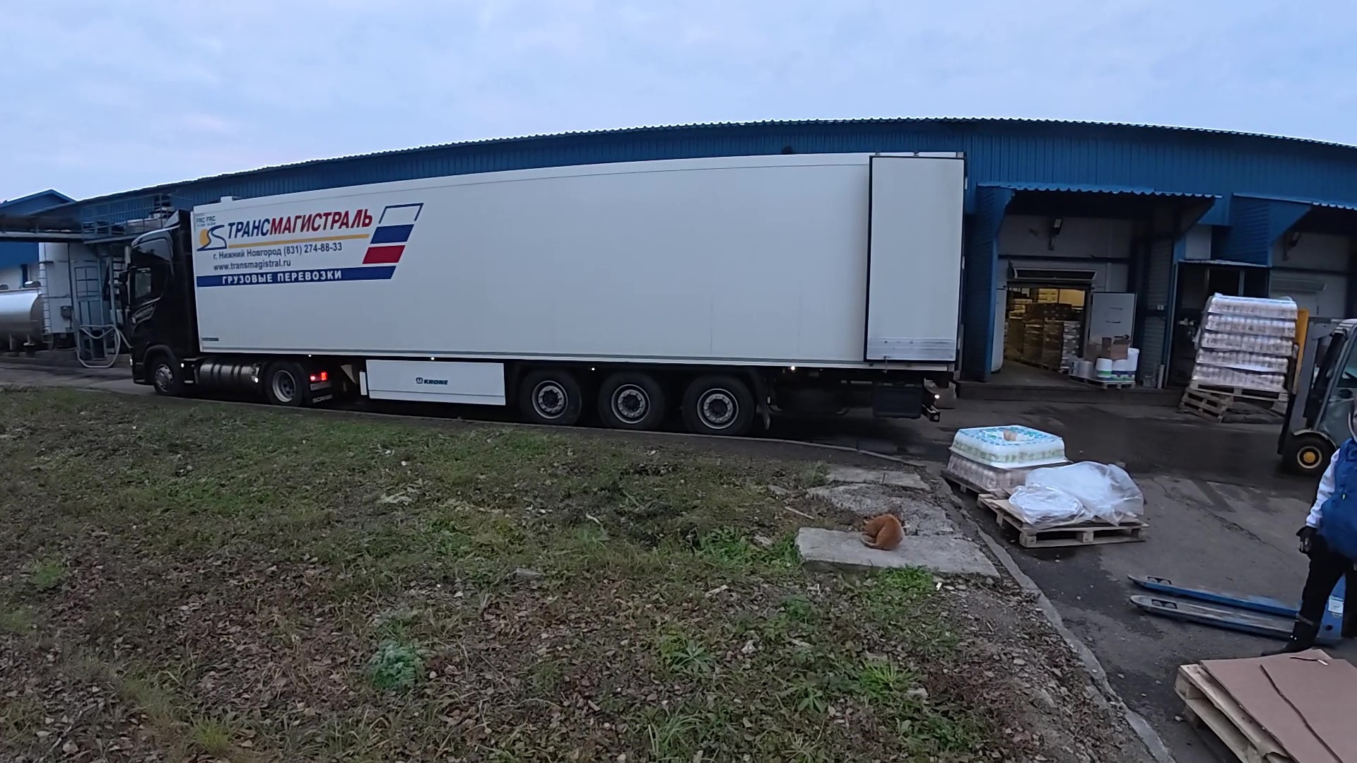 Грузимся и в рейс. Дальнобой в России. Работа в ТК ТрансМагистраль. смотреть онлайн