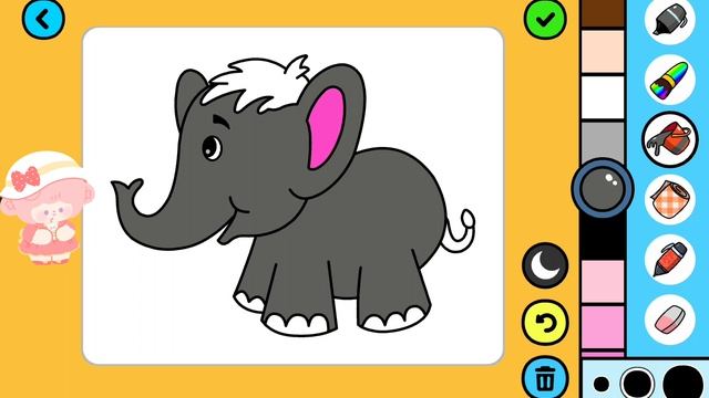 Для детей. Раскрашиваем слоника смотреть онлайн