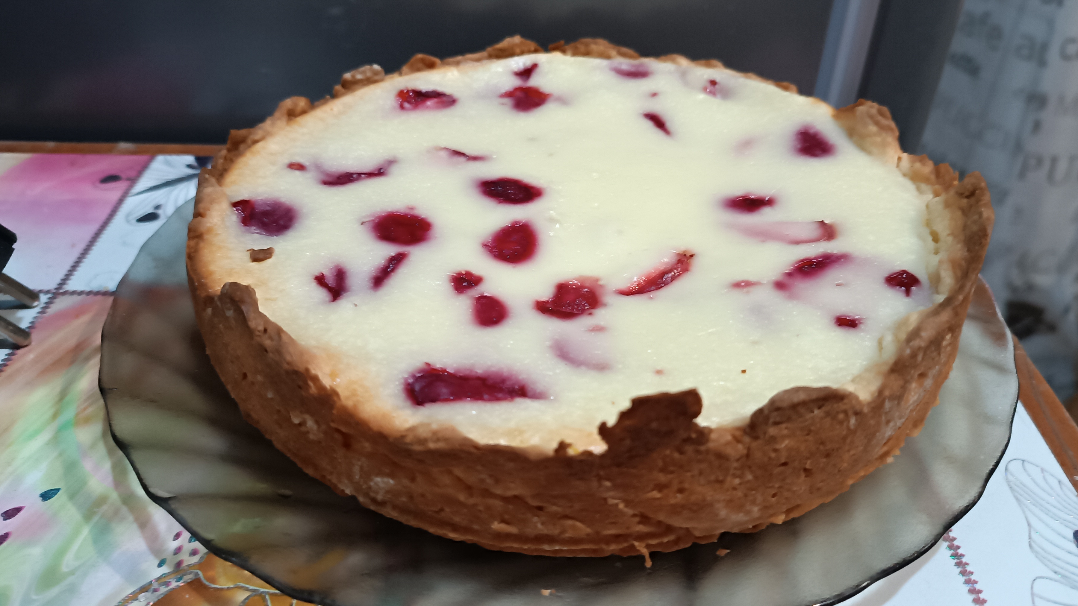 Сметанный пирог с клубникой 🥧🍓