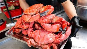 КРАСНЫЕ КОРОЛЕВСКИЕ КРАБЫ ЖАРЕНЫЙ РИС Вьетнамская уличная еда