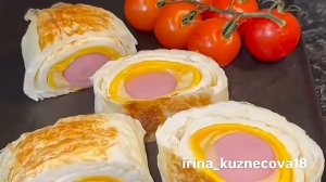Вкусный ЗАВТРАК за 5 минут...🌭🧀🍳😋