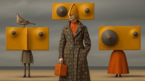 AI Surreal Scenes in Yellow