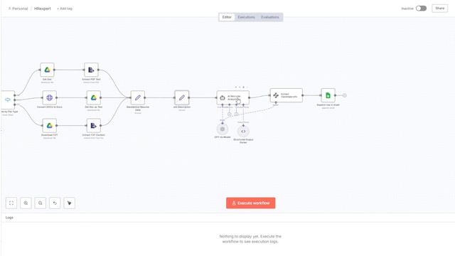 Автоматизация рекрутинга в N8n: AI-анализ резюме + Google Sheets + Gmail