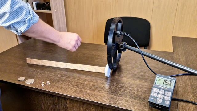 Проверка работы дискриминации металлоискателя Fomtect ALPHA-GOLD
