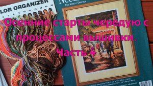 Осенние старты чередую с процессами вышивки. Часть 4