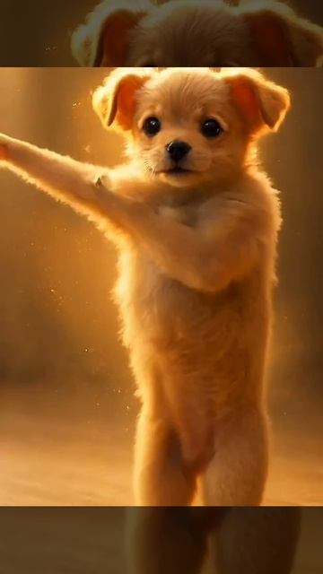 Танцующий щенок — AI-анимация и позитив 🐶💫