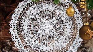 САЛФЕТКА "СНЕЖНАЯ КОРОЛЕВА" КРЮЧКОМ. ЧАСТЬ 6