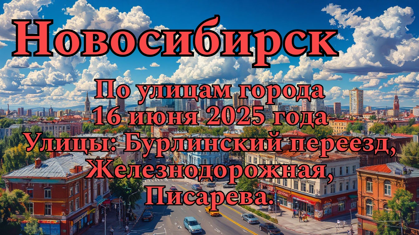 Новосибирск. По улицам города 16 июня 2025 года. Улицы: Бурлинский переезд, Железнодорожная. смотреть онлайн