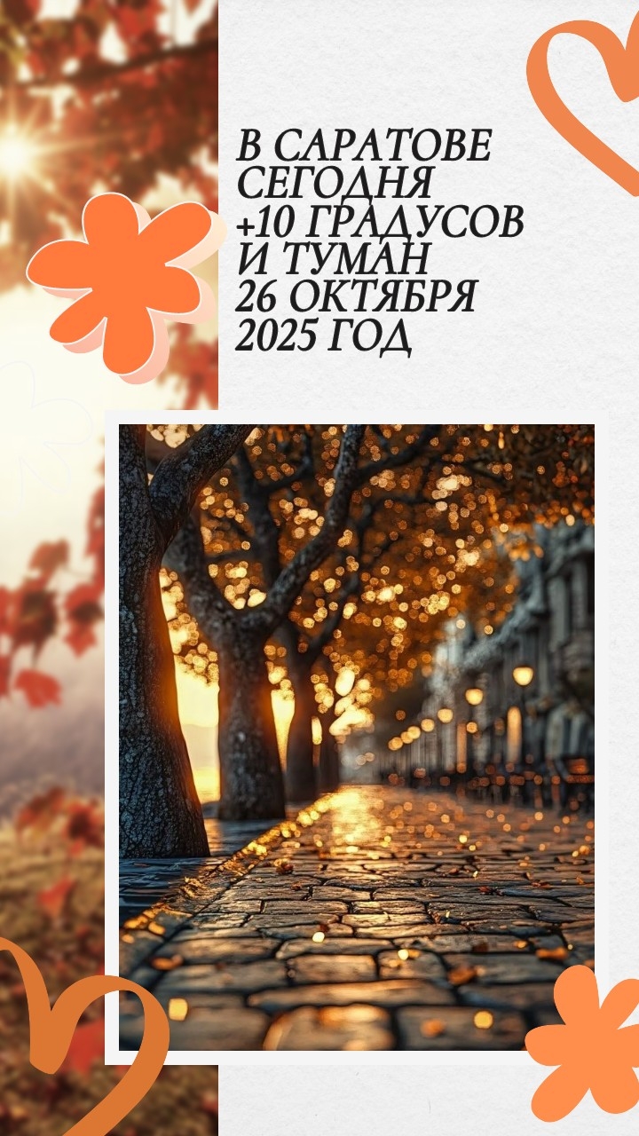 В Саратове сегодня +10 и туман, 26 октября 2025 год #Саратов #осень2025 смотреть онлайн