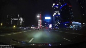 Загорелся авто около Москвы-Сити