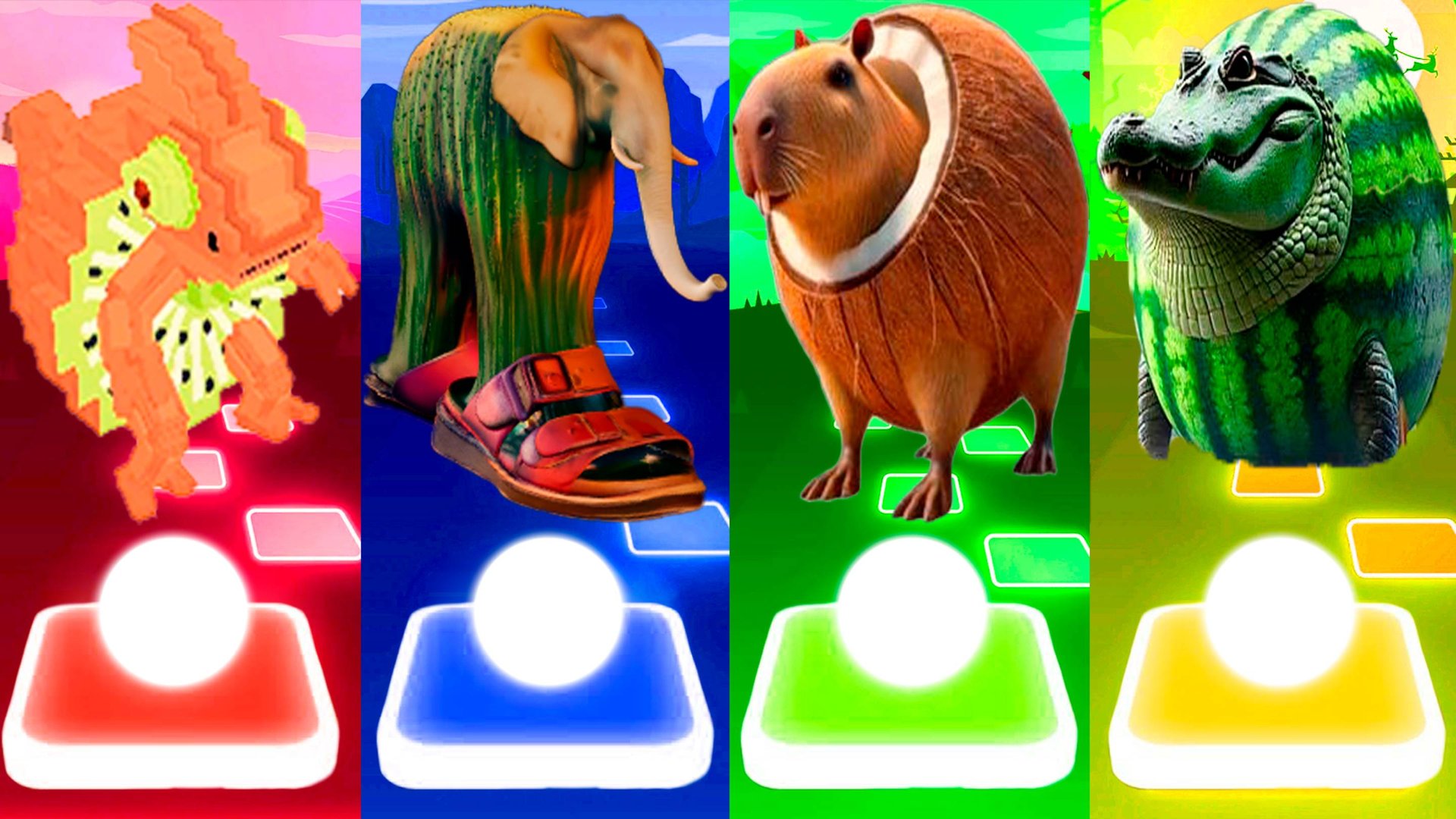 КВИЛИОЛИ АМЕЛЕОНИ 🆚 ЛИРИЛИ ЛАРИЛА 🆚 БУРБАЛОНИ ЛУЛИЛОЛИ 🆚 ГЛОРБО ФРУТОДРИЛО | Tiles Hop №276 смотреть онлайн