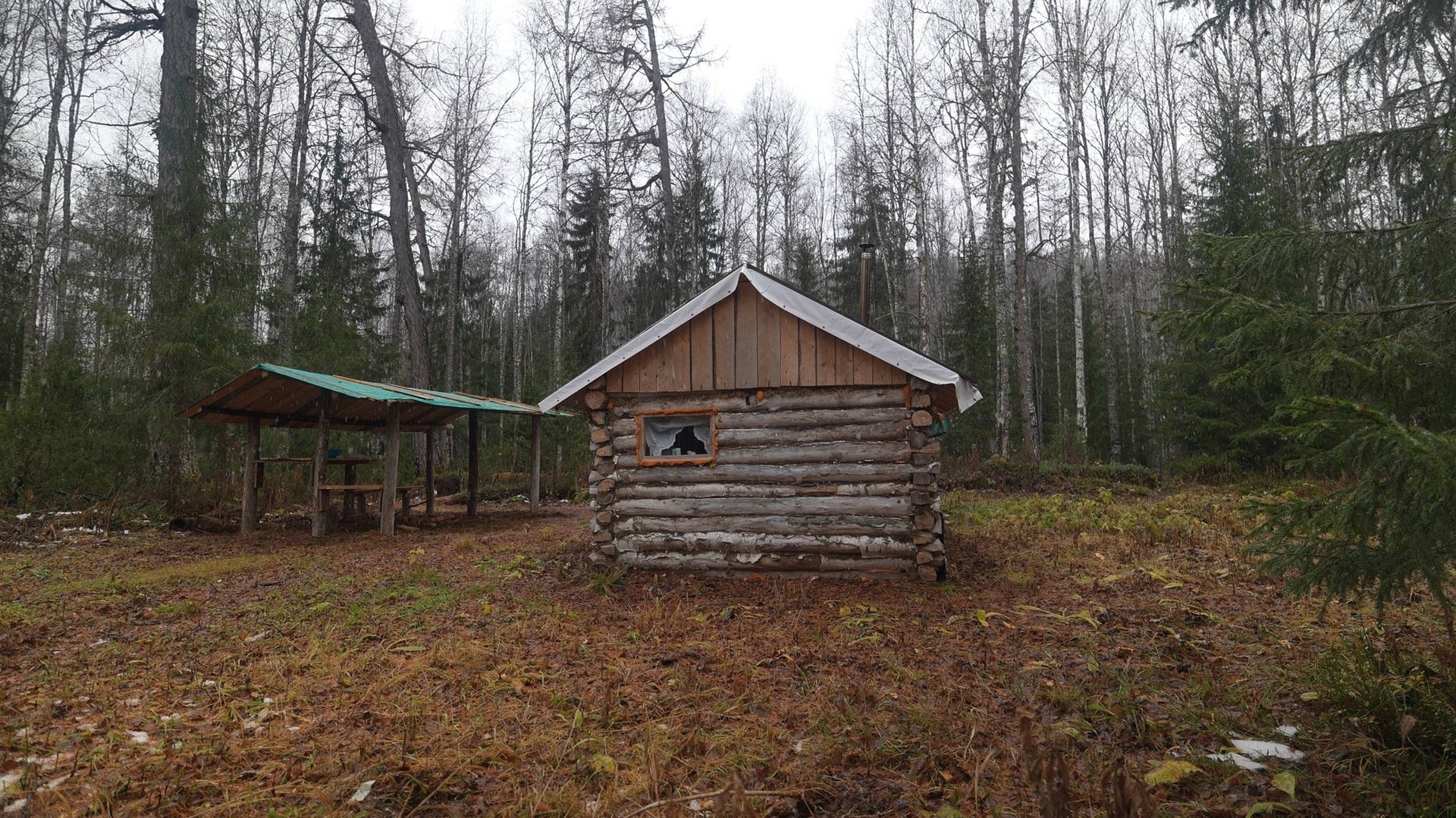 Крупный хариус осенью. Живу один в избушке. Быт и рыбалка на речке. смотреть онлайн