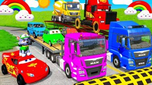 Мультики про машинки! Катаемся на крутых разноцветных машинках и грузовиках из мультиков для детей!