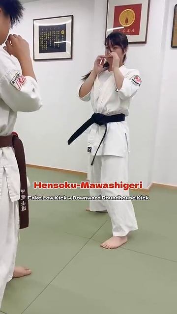 【①変則回し蹴り _ ②変則前蹴り】 #大谷道場 #空手 #fullcontactkarate #karate #kyokushin #martialarts #shorts 38JGN1H30Lo