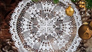 САЛФЕТКА "СНЕЖНАЯ КОРОЛЕВА" КРЮЧКОМ. ЧАСТЬ 4