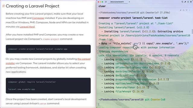 2. Creating a Laravel Project смотреть онлайн