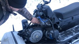 Буран езда по первому снегу.