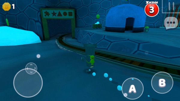 Я прошёл пещеру кротов и показал 2 стикера в снежной долине Super Bear Adventure Enderman