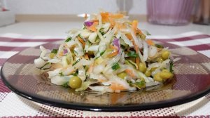 Салат из КВАШЕНОЙ капусты и Горошка