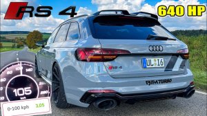 640ЛС AUDI RS4 Competition | 0-100 100-200 КМ/Ч и НЕВЕРОЯТНЫЙ ЗВУК В ТОННЕЛЕ AutoTopNL