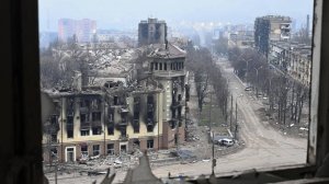 Первый бой в Мариуполе. С высоты прикрывал пулеметом штурмовиков